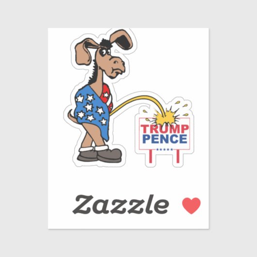 P ON TRUMP PENCE — Anti-Trump Design — Politica Sticker (Vel)