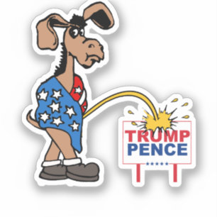 P ON TRUMP PENCE — Anti-Trump Design — Politica Sticker