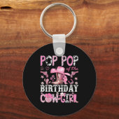 P P Of The Birthday Cow-girl Nk Disco Rodeo P P Sleutelhanger (Voorkant)