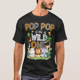 P P Van The Wild One 1e verjaardag Safari Jungle T-shirt