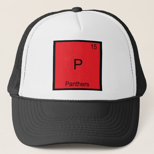 P - Panthers Funny Element Chemistry Symbol T-shir Trucker Pet (Voorkant)