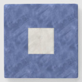 P Papa Waterverf Nautical Signal Maritime Vlag Stenen Onderzetter (Voorkant)