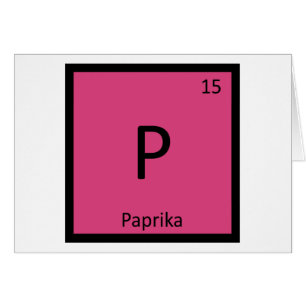 P - Paprika Specerij Chemie Periodiek Systeem Symb