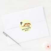 P - party pooping puma ronde sticker (Envelop)