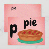 p - pasteitekaart briefkaart (Voorkant / Achterkant)