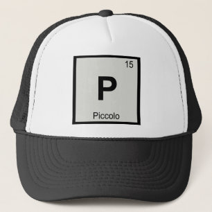 P - Periodiek tabelsymbool voor de chemie van Picc Trucker Pet