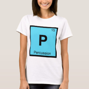 P - Periodieke Tabelsymbool voor de kringloopschei T-shirt