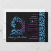 P-Phey Hebreeuwse letter set bat mitswa uitnodigin Kaart (Voorkant)