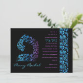 P-Phey Hebreeuwse letter set bat mitswa uitnodigin Kaart (Staand voorkant)