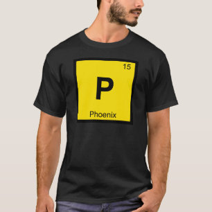 P - Phoenix Griekse Chemie Periodiek Systeem Symbo T-shirt