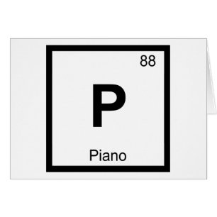 P - Pianomuziek Chemie Periodiek Systeem Symbool
