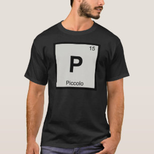 P - Piccolo Muziek Chemie Periodiek Systeem Symboo T-shirt