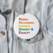 P-R-I-D-E: MENSEN ERKENNEN INDIVIDUELE DIVERSITEIT RONDE BUTTON 4,0 CM (In situ)