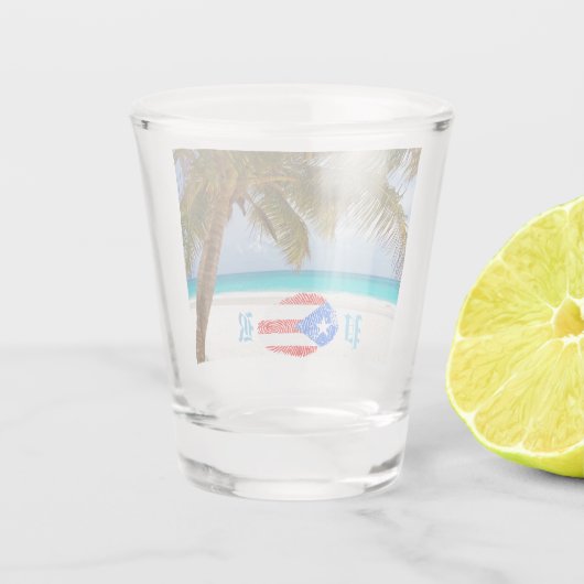 P R Oceaan Shot Glas (Achterkant)