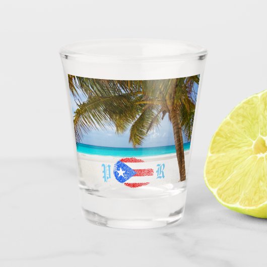 P R Oceaan Shot Glas (Voorkant)