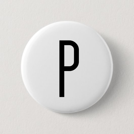 P RONDE BUTTON 5,7 CM (Voorkant)