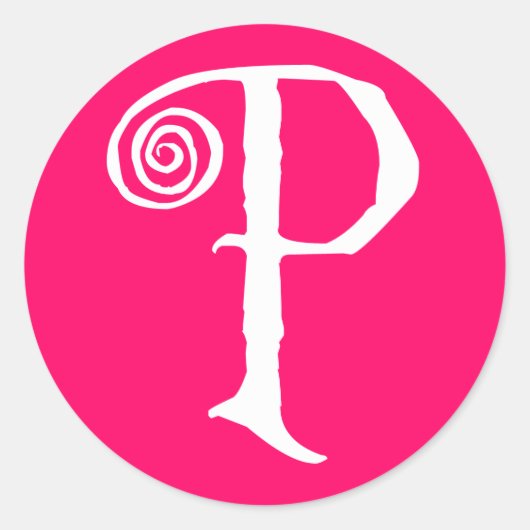 P RONDE STICKER (Voorkant)