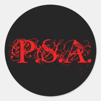 P.S.A.-Sticker Ronde Sticker