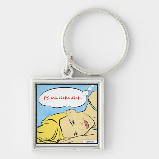 P.S. ich liebe dich Sleutelhanger (Voorkant)