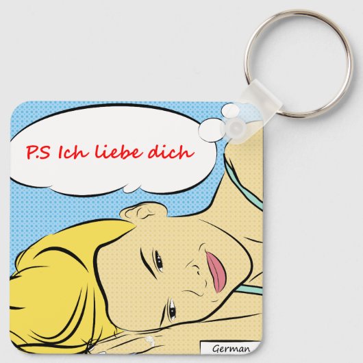 P.S ich liebe dich Sleutelhanger (Achterkant)