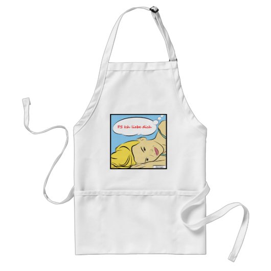 P.S. Ich liebe dich Standaard Schort (Voorkant)