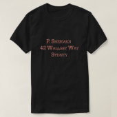 P. Sherman 42 Walla T-shirt (Design voorkant)
