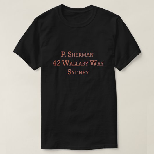 P. Sherman 42 Walla T-shirt (Design voorkant)