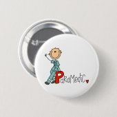P staat voor Paramedicus Ronde Button 5,7 Cm (Voorkant /achterkant)