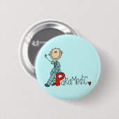 P staat voor Paramedicus Ronde Button 5,7 Cm (Voorkant /achterkant)