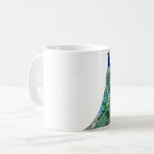 P staat voor Peacock Koffiemok (Voorkant links)