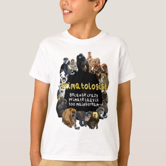 P staat voor Primate T-shirt (Voorkant)