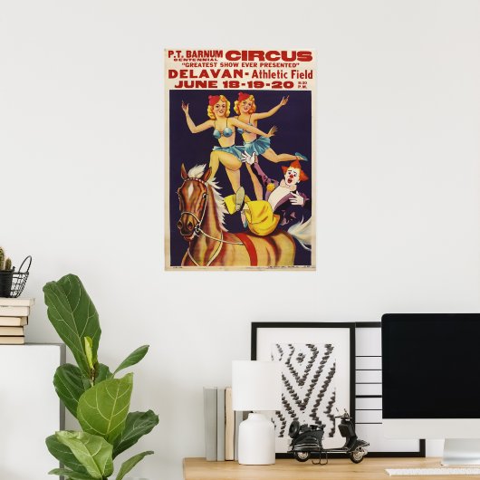P.T. Barnum Centennial Circus Poster (Thuiskantoor)