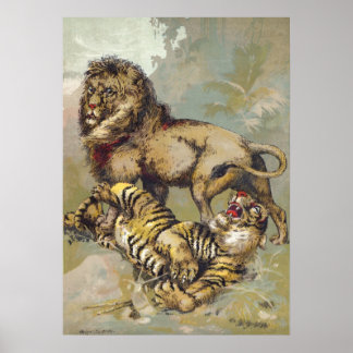 P. T. Barnum Lion en Tiger Print