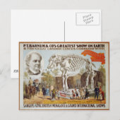 P.T. Briefkaart van Barnum Show (Voorkant / Achterkant)