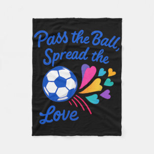 P The Byll Verspreidt De Liefde Regenboog Voetbal  Fleece Deken