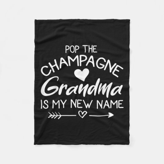 P The Champagne Grandma Is My New Name Fleece Deken (Voorkant)