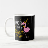 P The Champagne It's New Year! Funny Flamingo Drin Koffiemok (Links)