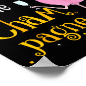 P The Champagne It's New Year! Funny Flamingo Drin Poster (Hoek)