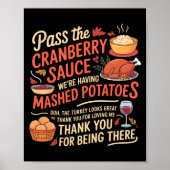 P The Cranberry Sauce Funny Thanksgiving Long Slee Poster (Voorkant)