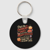 P The Cranberry Sauce Funny Thanksgiving Long Slee Sleutelhanger (Voorkant)