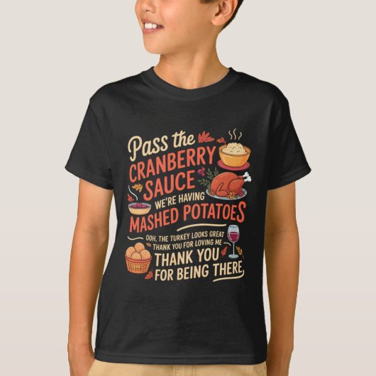 P The Cranberry Sauce Funny Thanksgiving Long Slee T-shirt (Voorkant)