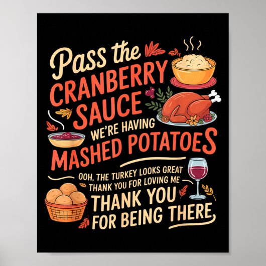 P The Cranberry Sauce Funny Thanksgiving Poster (Voorkant)