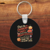 P The Cranberry Sauce Funny Thanksgiving Sleutelhanger (Voorkant)