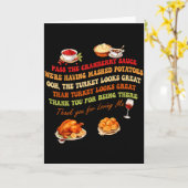 P The Cranberry Sauce Mashed Tatoes Funny Thanksgi Kaart (Gele Bloem)