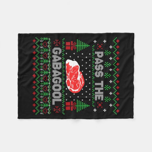 P The Gabagool Tacky Ugly Christmas Sweater For Me Fleece Deken (Voorkant (Horizontaal))