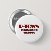P-Town Portsmouth Virginia Logo Ronde Button 5,7 Cm (Voorkant /achterkant)
