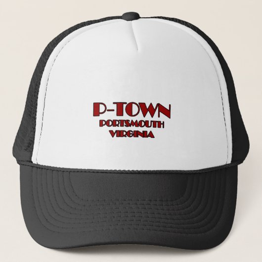 P-Town Portsmouth Virginia Logo Trucker Pet (Voorkant)