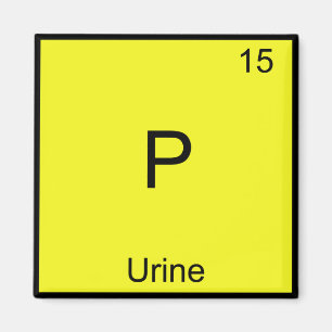 P - Urine Chemistry Element Symbol Funny Periodic Magneet