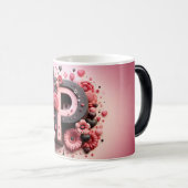 P Valentijnsalphabet 3D Magische Mok (Voorkant rechts)