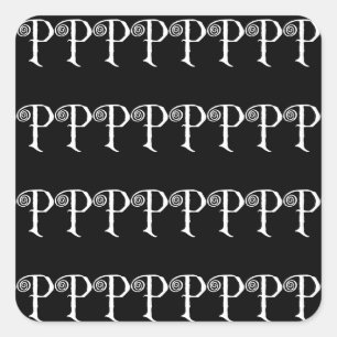 P VIERKANTE STICKER